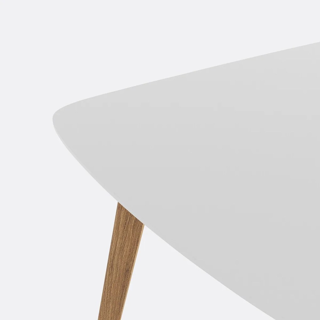 Eettafel, massieve eik en lak, 6 personen, JIMI