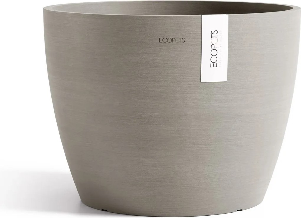Ecopots bloempot Stockholm 45 - Rond - Taupe -Ø45 x H34,2 cm