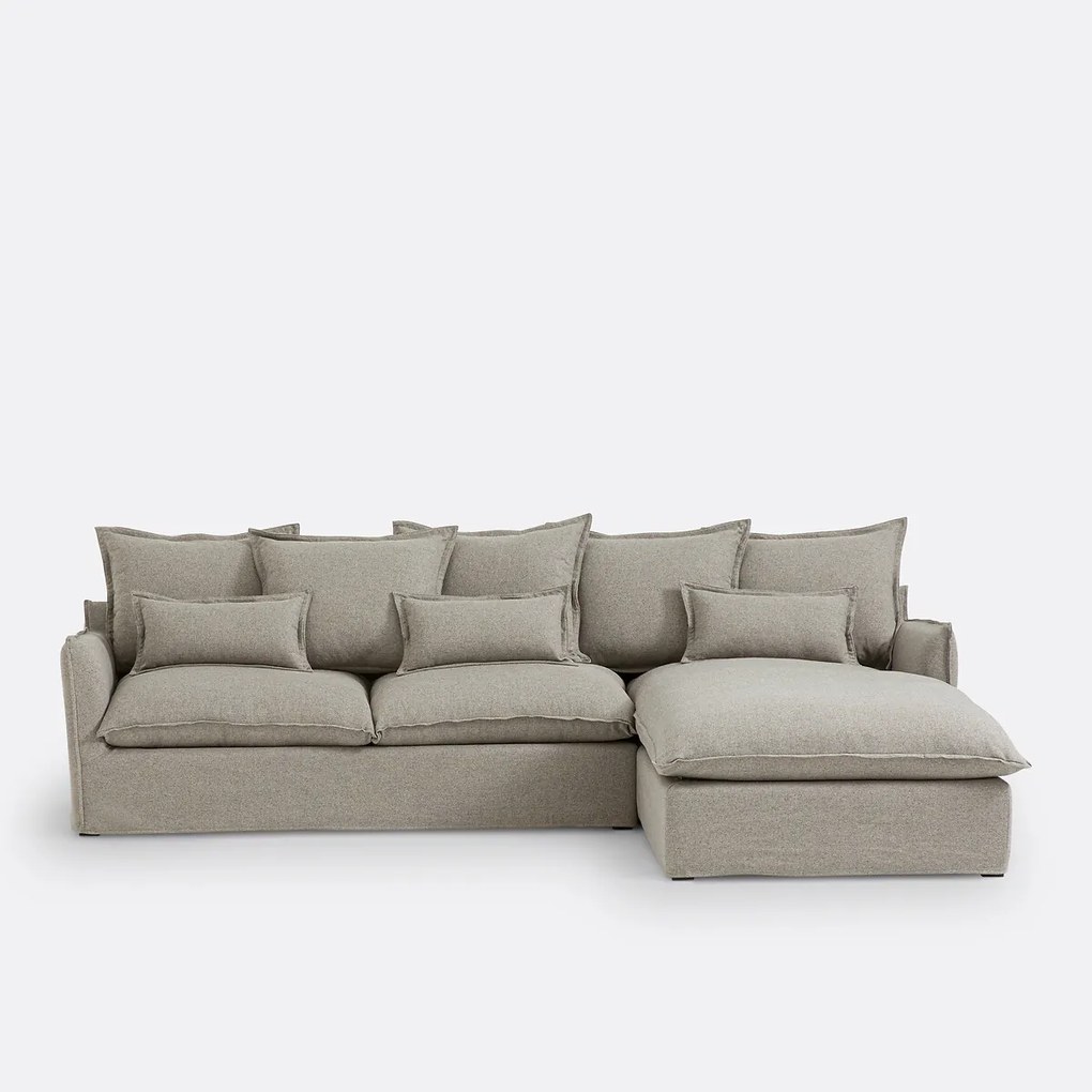 Hoekbank, omvormbaar, afneembare hoes, 4-zit, polyester, Odna