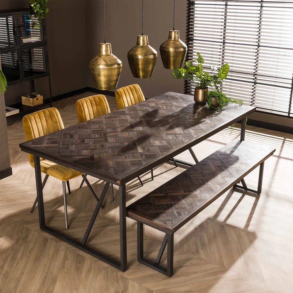 Teakhouten Eettafel Versailles - 200 X 100cm.