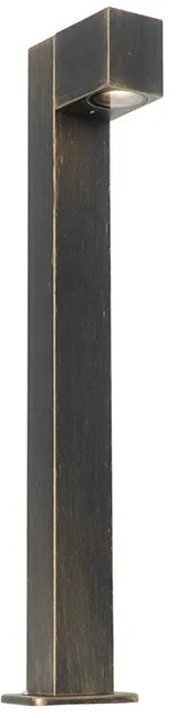 Industriële staande buitenlamp antiek goud 65 cm IP44 - Baleno