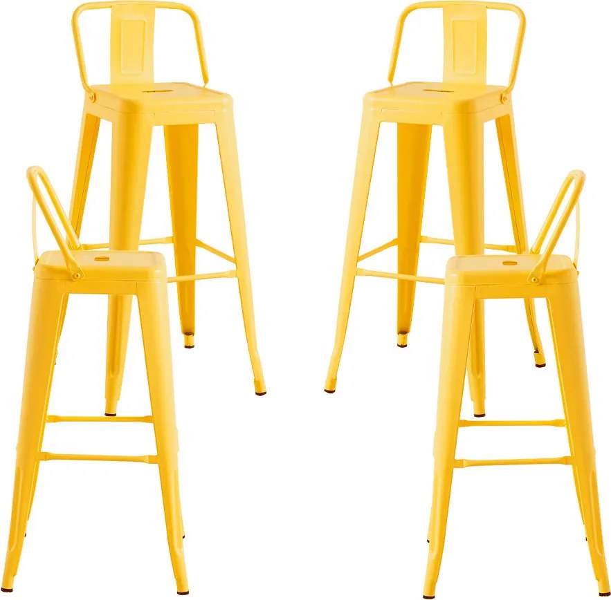 Set 4 Krukken Torix Rugleuning