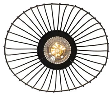 Design plafondlamp zwart draad 20cm - Pua
