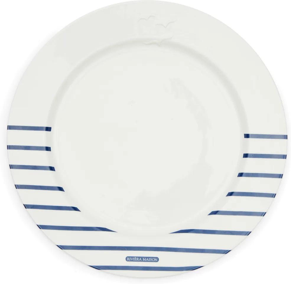 Rivièra Maison - Sylt Dinner Plate - Kleur: wit