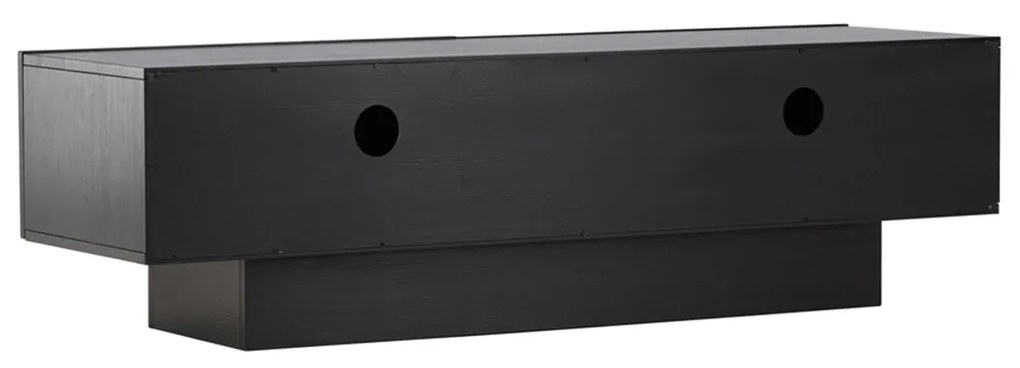 TV Meubel Met Opbergruimte Zwart - 160x47x45cm.