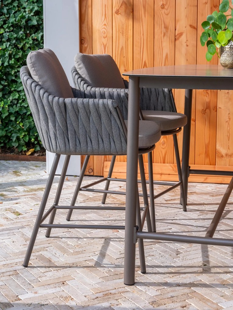 Taste by 4 Seasons Cannes high dining chair terre SALE Tuinstoel bruin weerbestendig