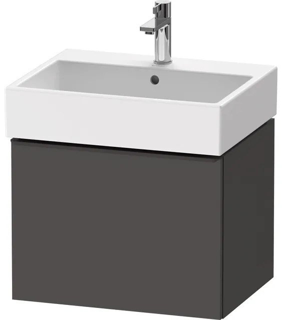 Duravit D-Neo wastafelonderkast 58.4x44x44.2cm 1 lade Grafiet Mat de427104949