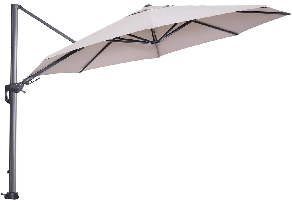 Garden Impressions Hawaii zweefparasol Ø350 cm - frame carbon black - doek zand