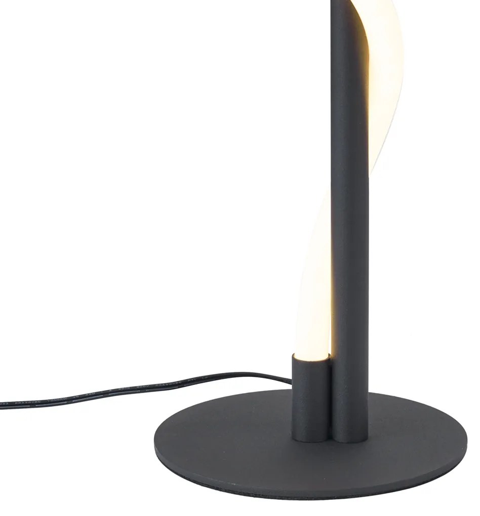 Moderne tafellamp zwart incl. LED 3-staps dimbaar - Twirl