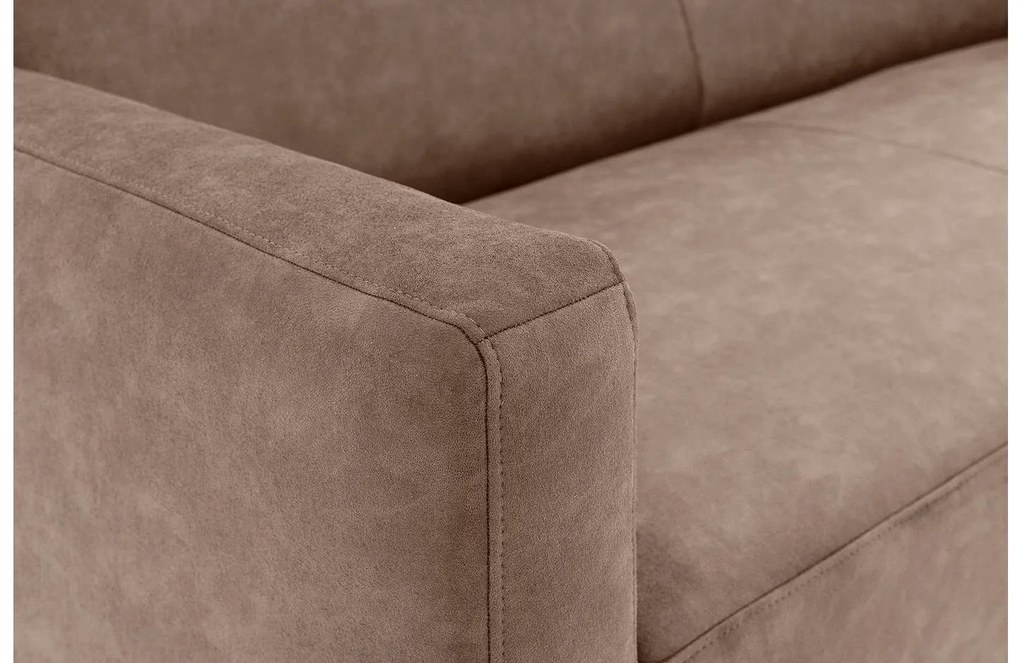 Goossens Key West bruin, micro leer, 2-zits, modern design