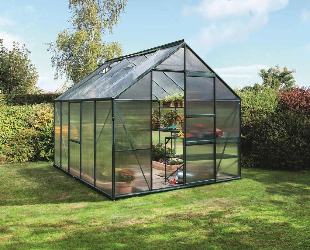 Vitavia Meridian 1 serre - 8,3m² - met 6 mm polycarbonaat - Donkergroen