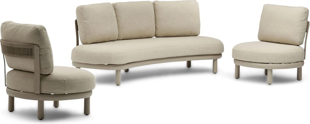 Stoel en Bank Loungeset 5 personen Rope Zand/Beige  Coco Almara