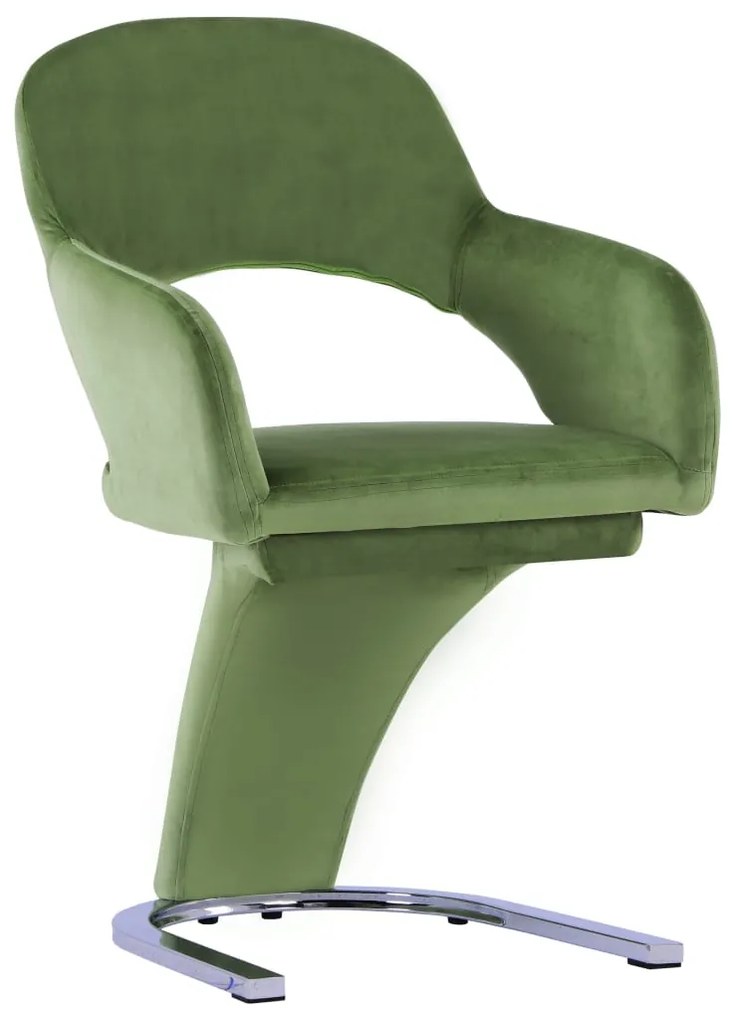 vidaXL Eetkamerstoelen 6 st fluweel groen