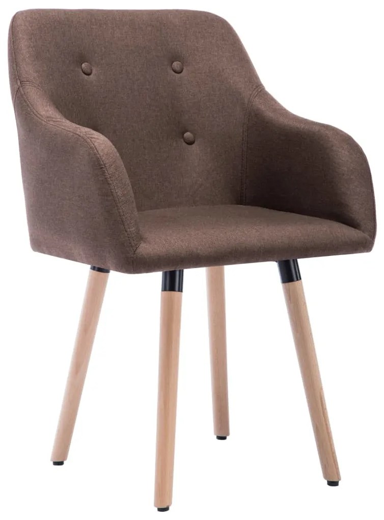 vidaXL Eetkamerstoelen 4 st stof taupe