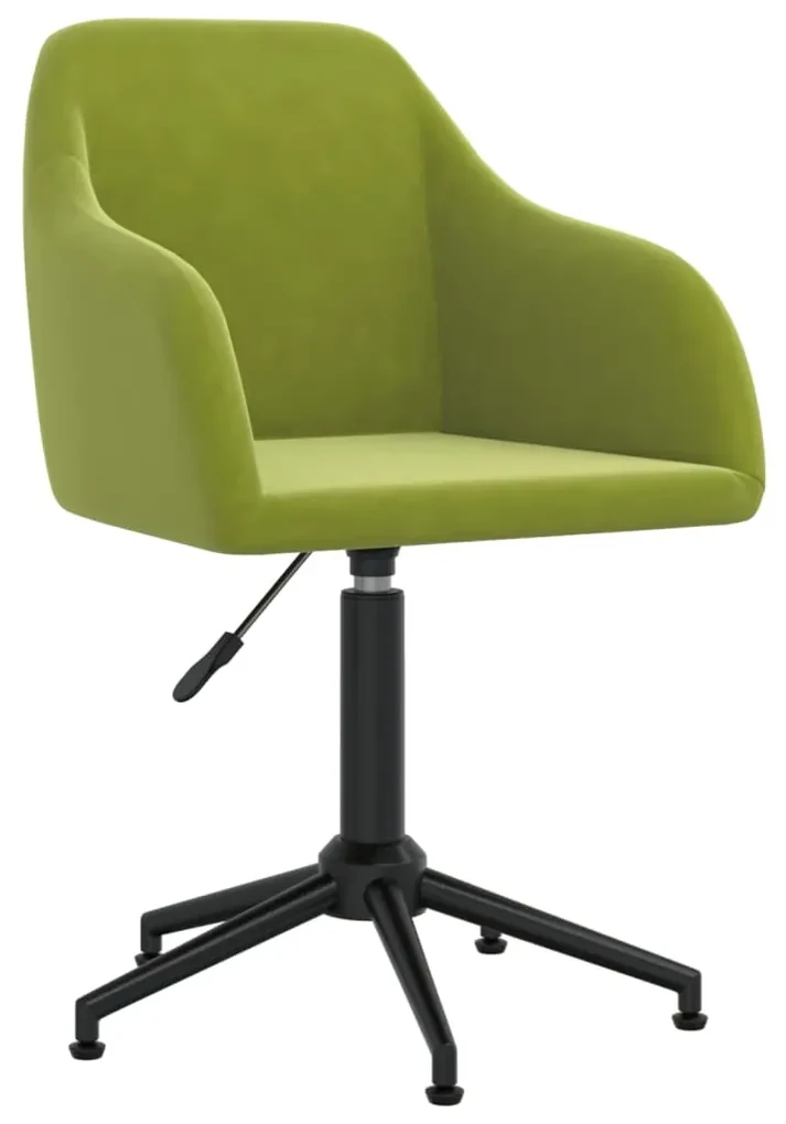 vidaXL Eetkamerstoelen draaibaar 6 st fluweel lichtgroen