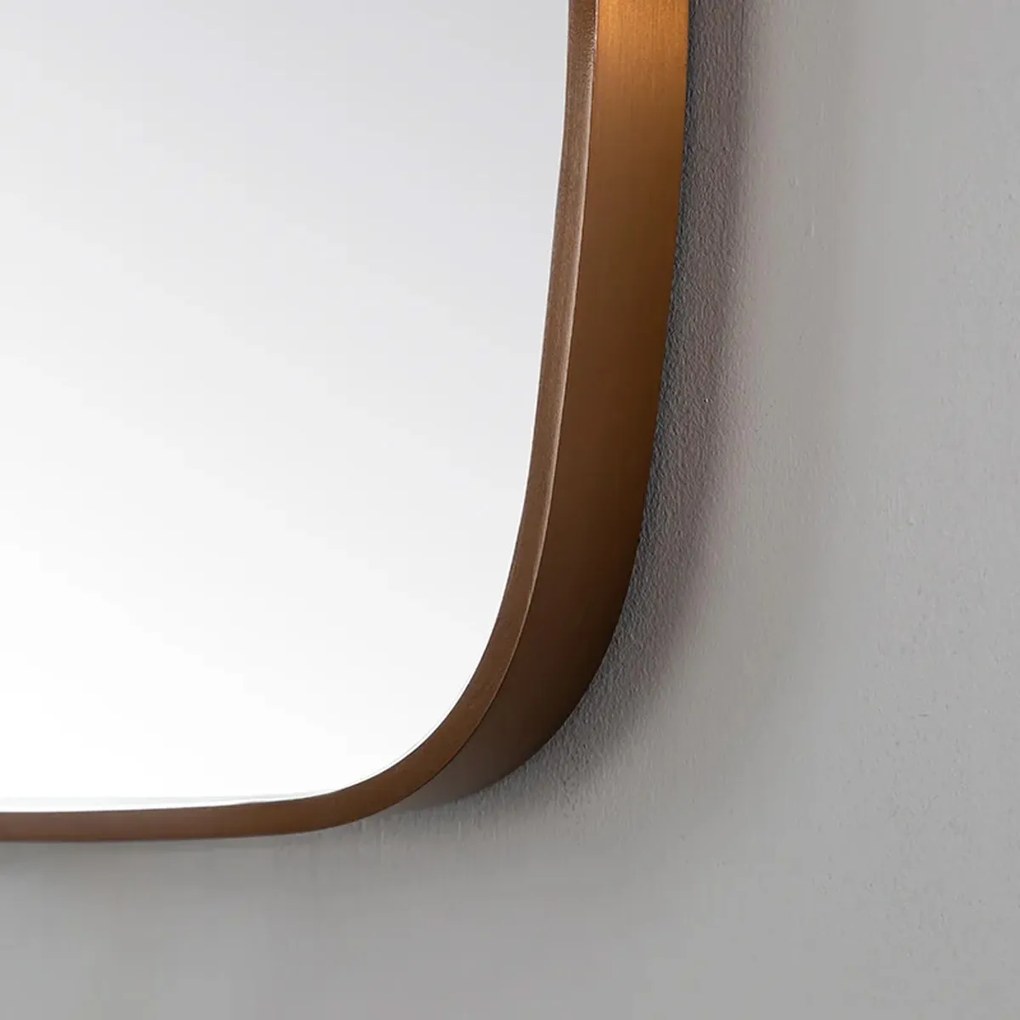 Lambini Designs Calera spiegel 140cm met spiegelverwarming en dimbare verlichting brons geborsteld