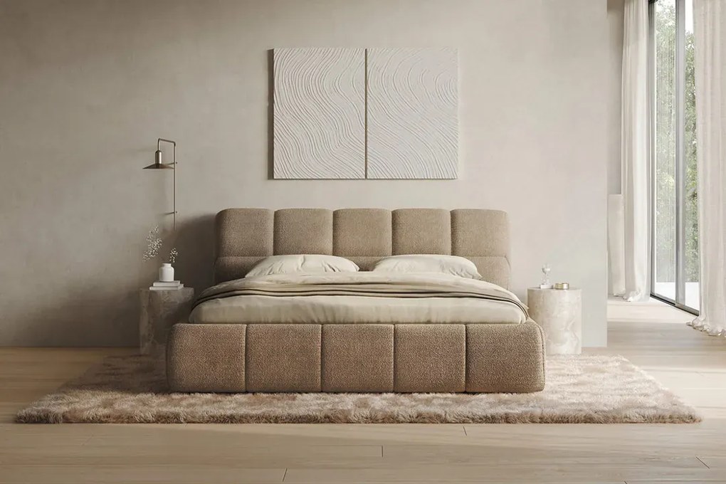 Gestoffeerd Bedframe Night Santiago - Snel leverbaar – Bij Swiss Sense
