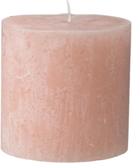 Rustieke Kaars 10 X10 Cm (roze)