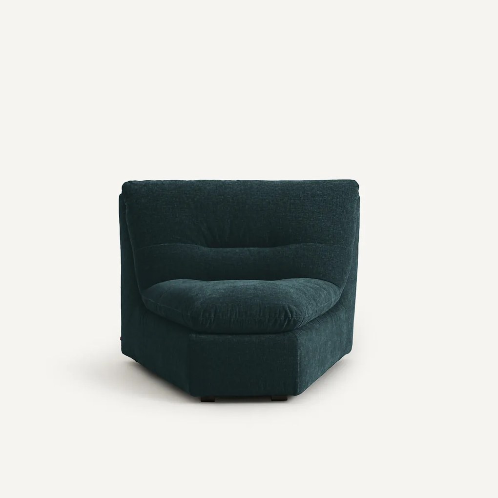 Modulaire hoekzetel in chenille fluweel, Giuliano