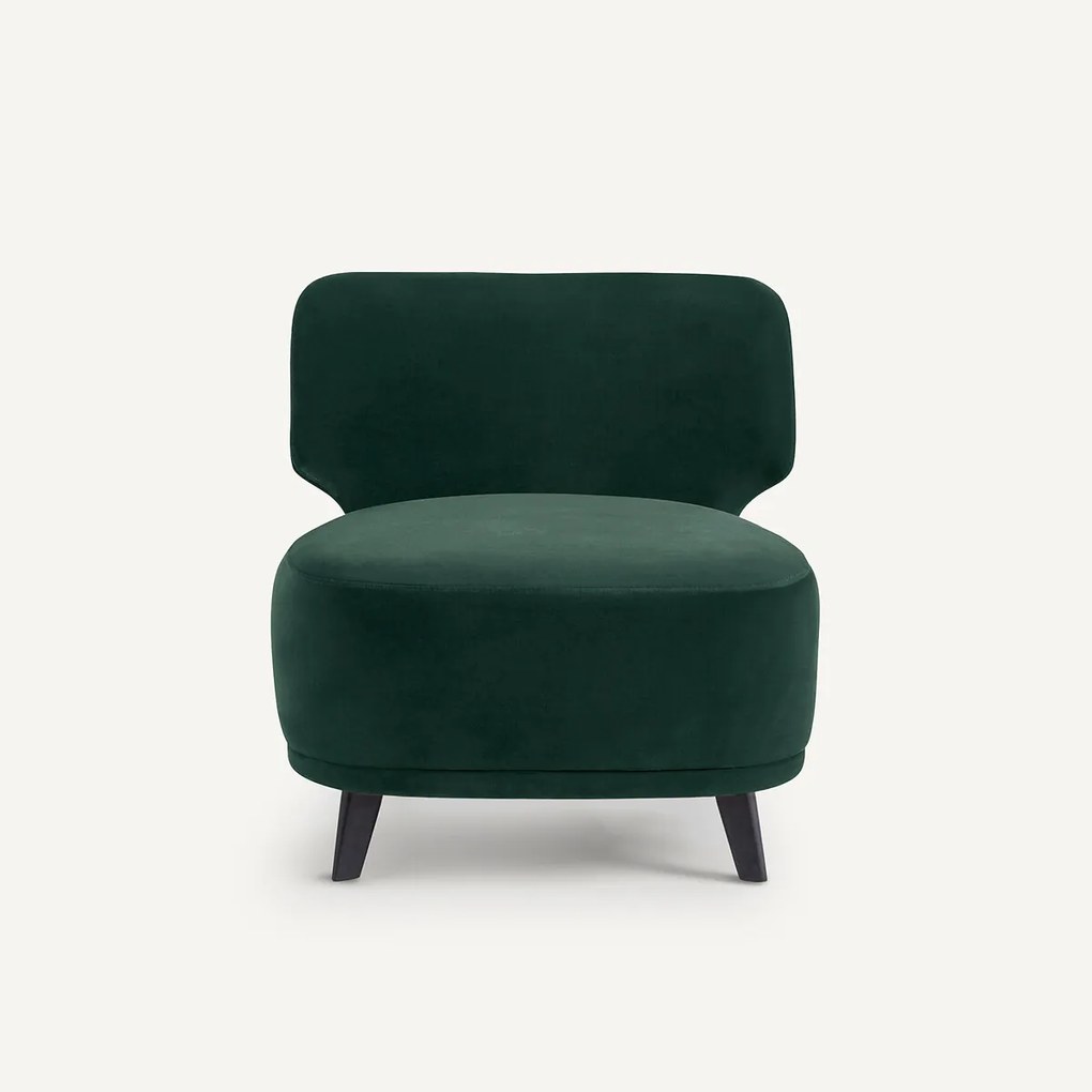 XL fauteuil ODALIE, in fluweel, ontwerp Emmanuel Gallina