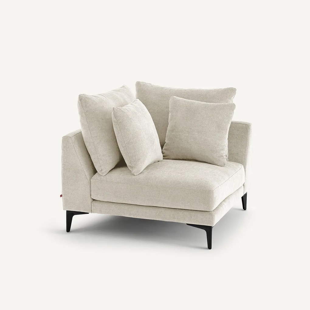 Hoekbank in polyestermix, MODERNISTE, ontwerp Emmanuel Gallina