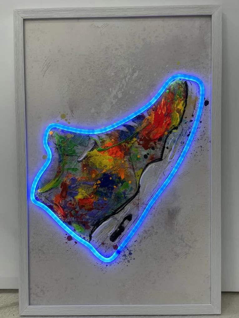 Neon Art Baseball Sneakers