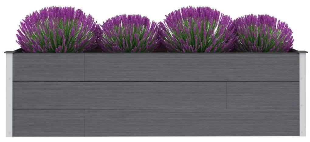 vidaXL Plantenbak verhoogd 200x50x54 cm HKC grijs