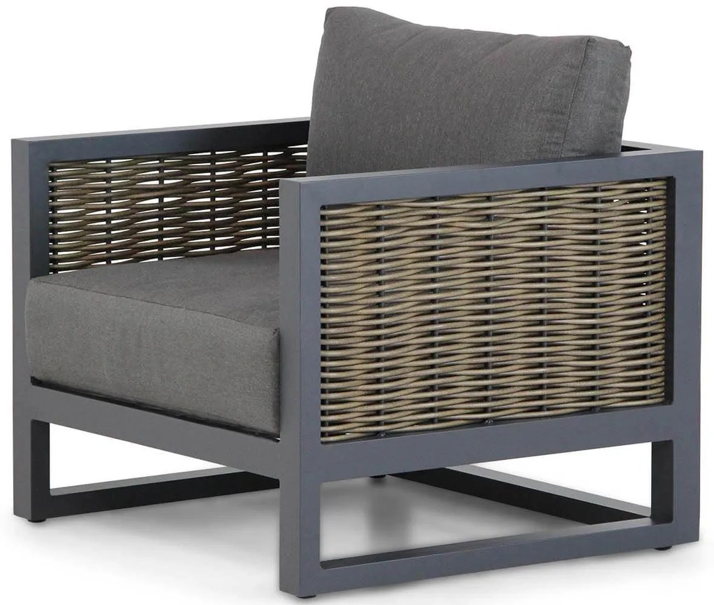 Hoek loungeset 6 personen Aluminium/wicker Grijs  Santika Furniture Santika