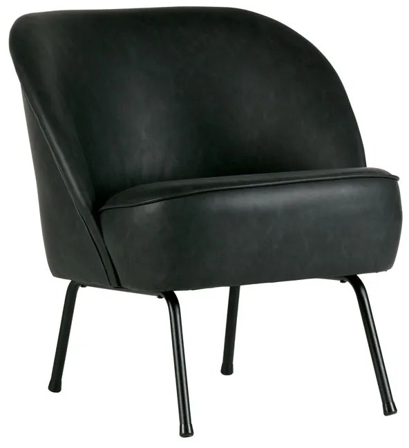 BePureHome Vogue Fauteuil Zwart Leer