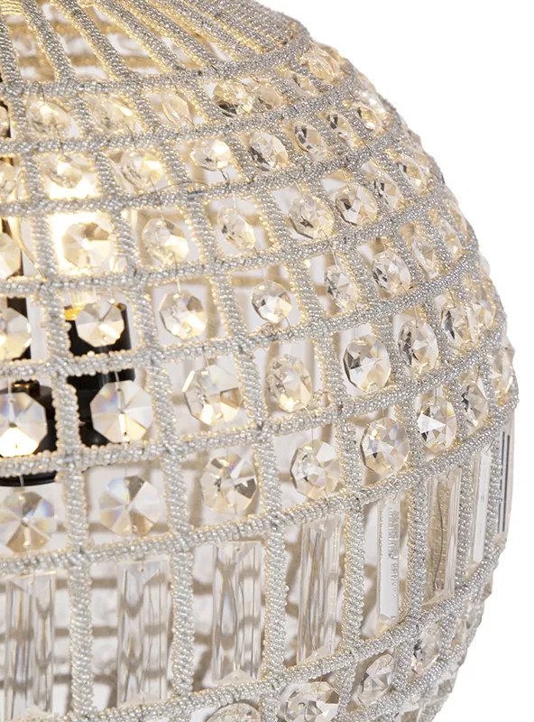 Art Deco hanglamp kristal 50cm goud - Kasbah Art Deco, Klassiek / Antiek E27 bol / globe / rond Binnenverlichting Lamp