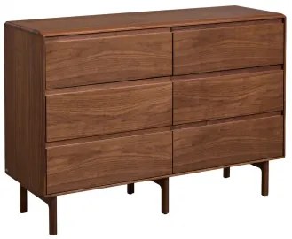 6-laden Commode 120x40 Cm In Treveris Hout Marrón Nogal Oscuro - Sklum