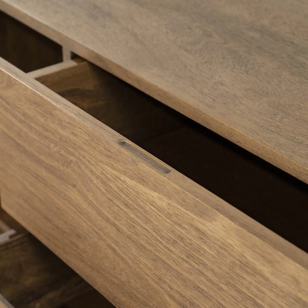 Eleonora King Ovaal Tv-meubel Mangohout 160 Cm - 160x40x43cm.