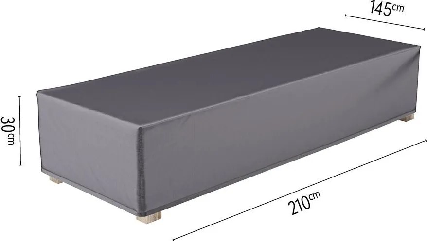 Platinum Aerocover loungebedhoes - Ademende hoes voor loungebed tot een lengte van 210cm