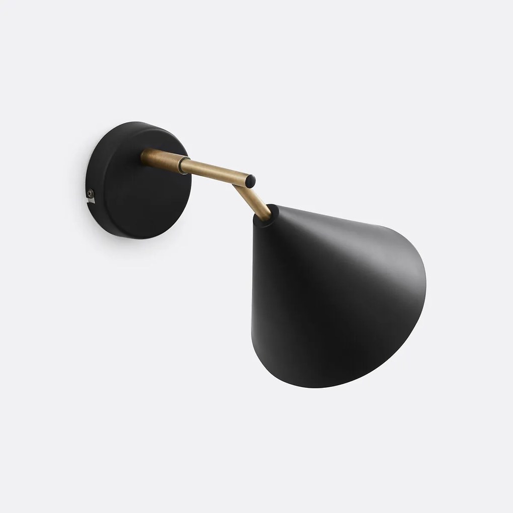 Richtbare wandlamp in smeedijzer, Hiba
