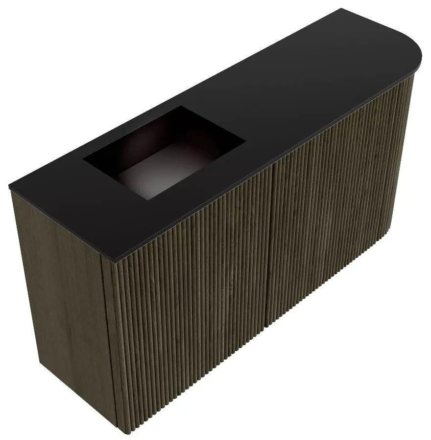 Mondiaz Joya 80cm toiletmeubel ronding rechts shadow met wastafel faye links zonder kraangat urban
