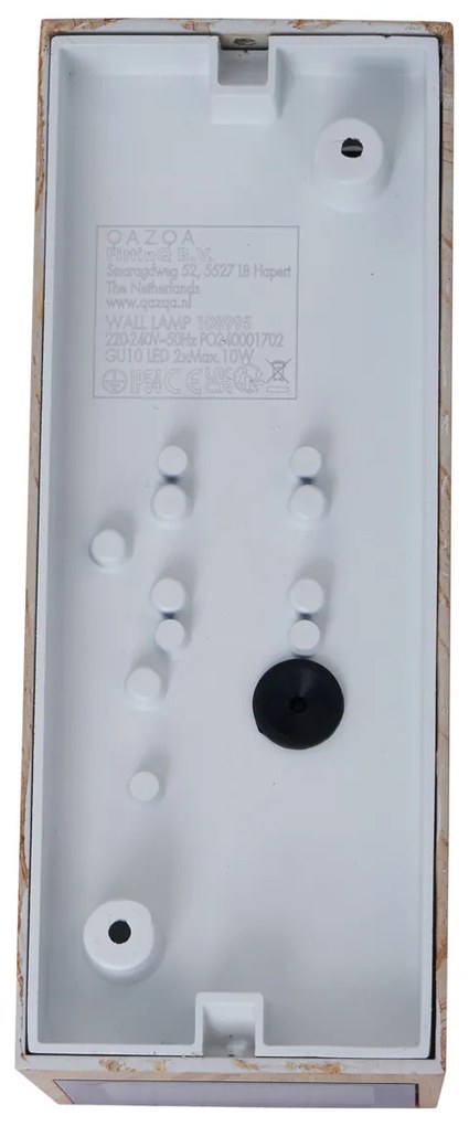 Scandinavische wandlamp hout 2-lichts GU10 70mm IP54 - Baleno