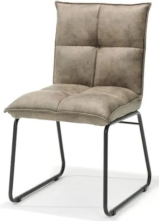 Eetkamerstoel - Soft - stof Cowboy retro lederlook Taupe