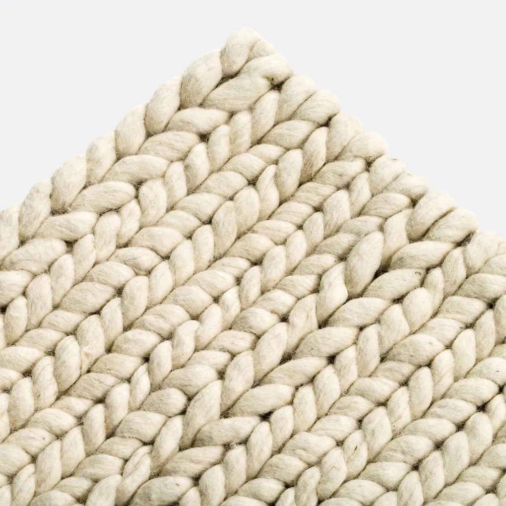 Vloerkleed in wol, Diano, tricot effect