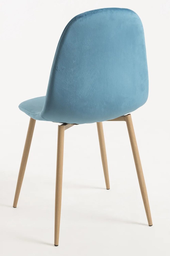 Set van 4 Teok Fluwelen Stoelen