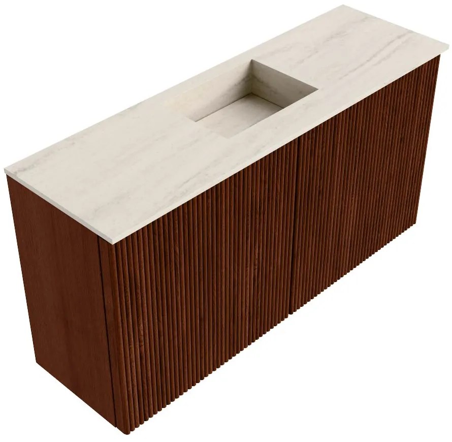 Mondiaz Joya DLux 80cm toiletmeubel ruby met wastafel faye midden zonder kraangat meli