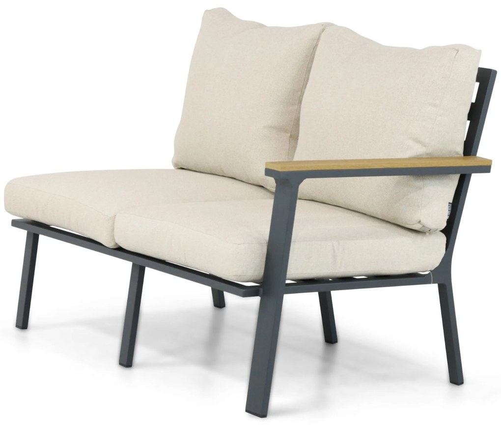 Hoek loungeset 6 personen Aluminium/Polywood (grey teakfinish) Grijs Lifestyle Garden Furniture Santiago