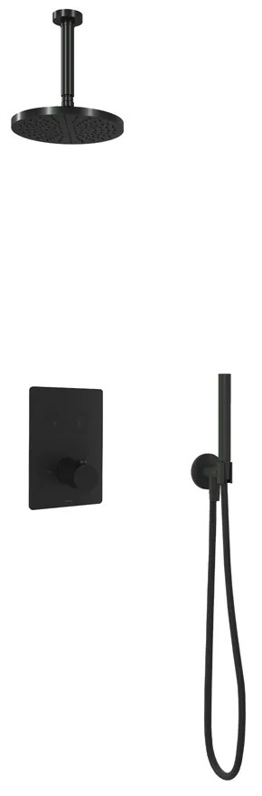 Hotbath Cobber IBS23GN inbouwdouche met 15cm plafondbuis geborsteld nikkel