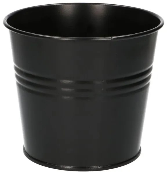 Bloempot, zink, mat zwart,Ø 16,7 cm