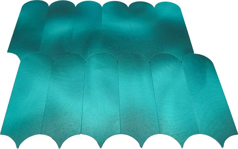 Zelfklevende Mozaïektegels Metaal | Arch Turquoise | 28,8×29,8 cm | Keuken, Bad & WC