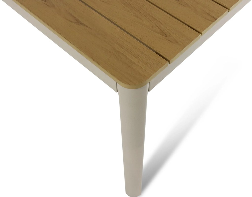 Dining Tuintafel rechthoekig 160 x 91,5 cm Aluminium Taupe Santika Mind