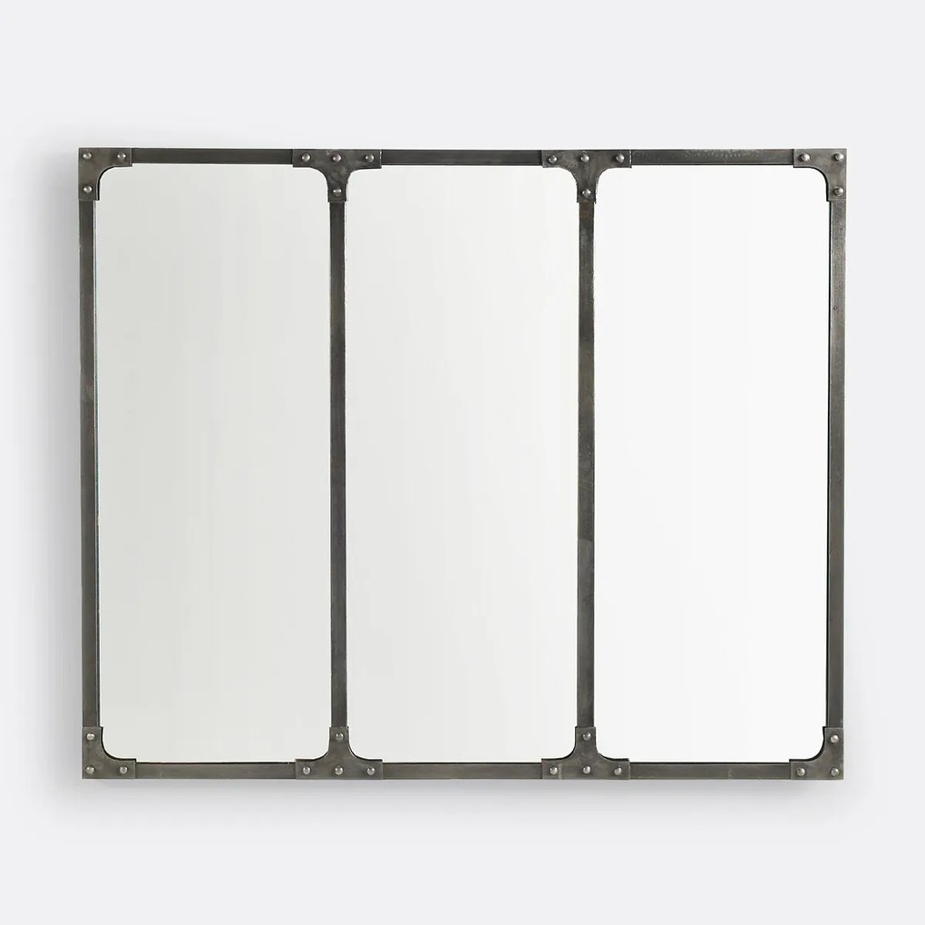 Industriële ijzeren spiegel 120x100 cm, Lenaig