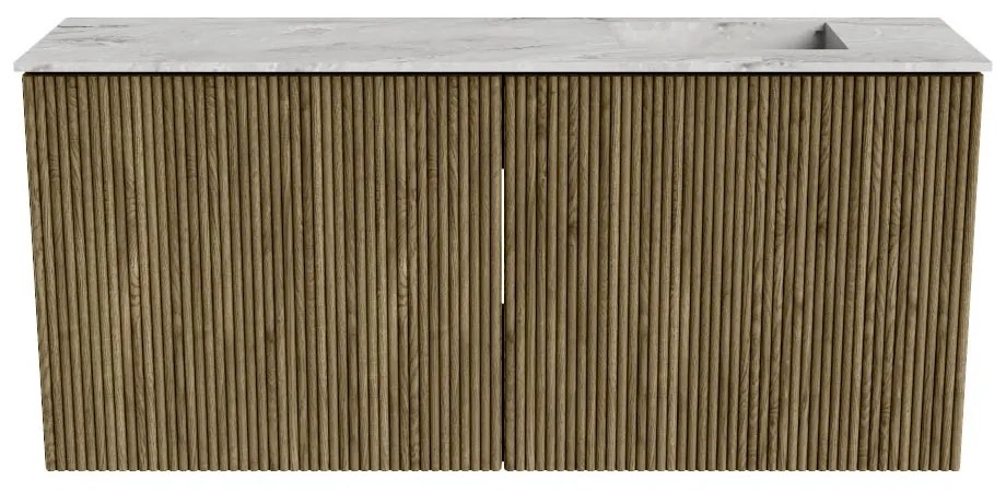 Mondiaz Joya DLux 90cm toiletmeubel dusk met wastafel faye rechts zonder kraangat glace