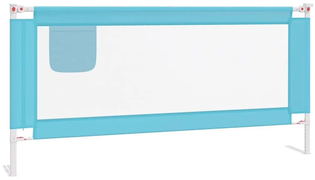vidaXL Bedhekje peuter 190x25 cm stof blauw