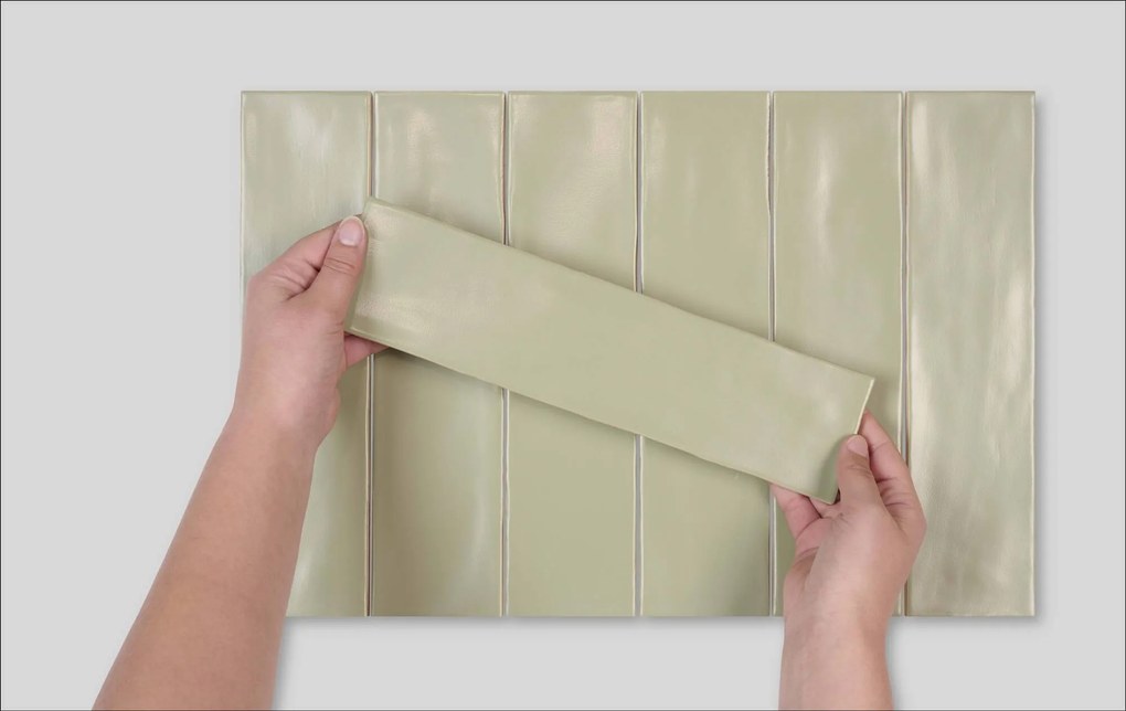 Wandtegel groen Tebe Vintage 30x7,5cm olive mat