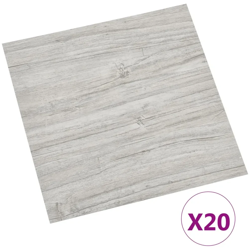 vidaXL Vloerplanken 20 st zelfklevend 1,86 m² PVC lichtgrijs
